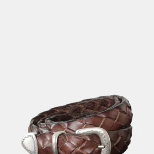 CINTURA IN PELLE ALBERTO LUTI - MORO