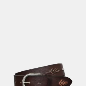 CINTURA IN PELLE ALBERTO LUTI - MORO