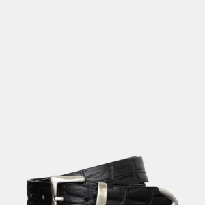 CINTURA IN PELLE ALBERTO LUTI - NERO