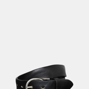 CINTURA IN PELLE ALBERTO LUTI - NERO