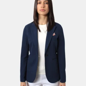 BLAZER MONOPETTO CIRCOLO 1901 IN PIQUET - INCHIOSTRO