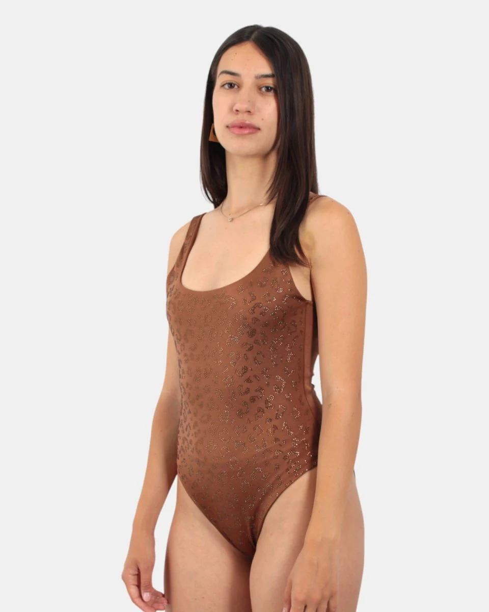 CLASSIC ONEPIECE SWIMSUIT - SHINY STRASS LEOPARD 18 - immagine 3