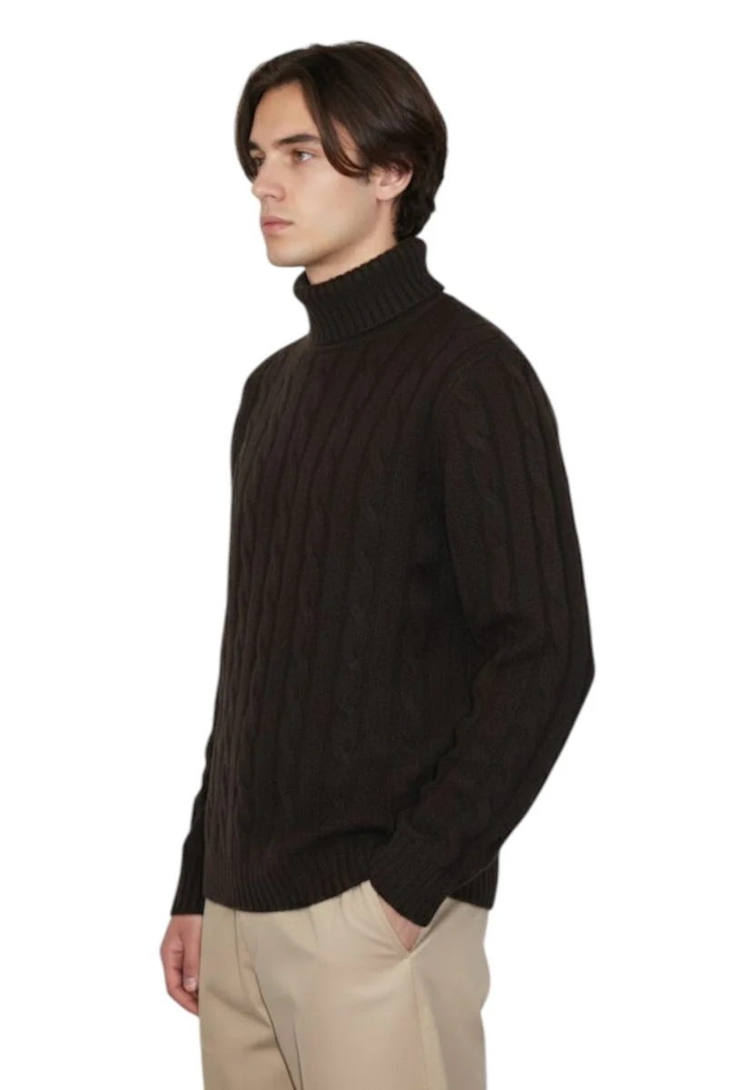 dolcevita a coste e trecce - 38 moro - immagine 3