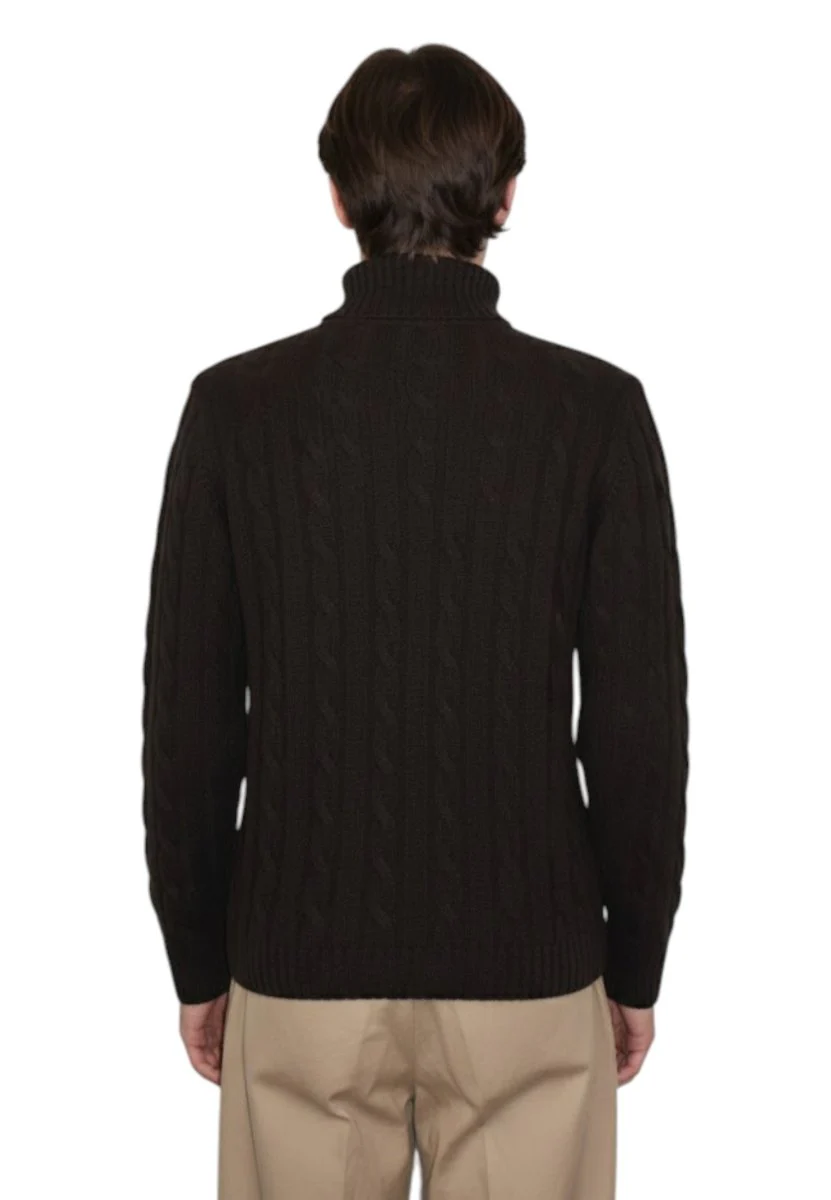 dolcevita a coste e trecce - 38 moro - immagine 4