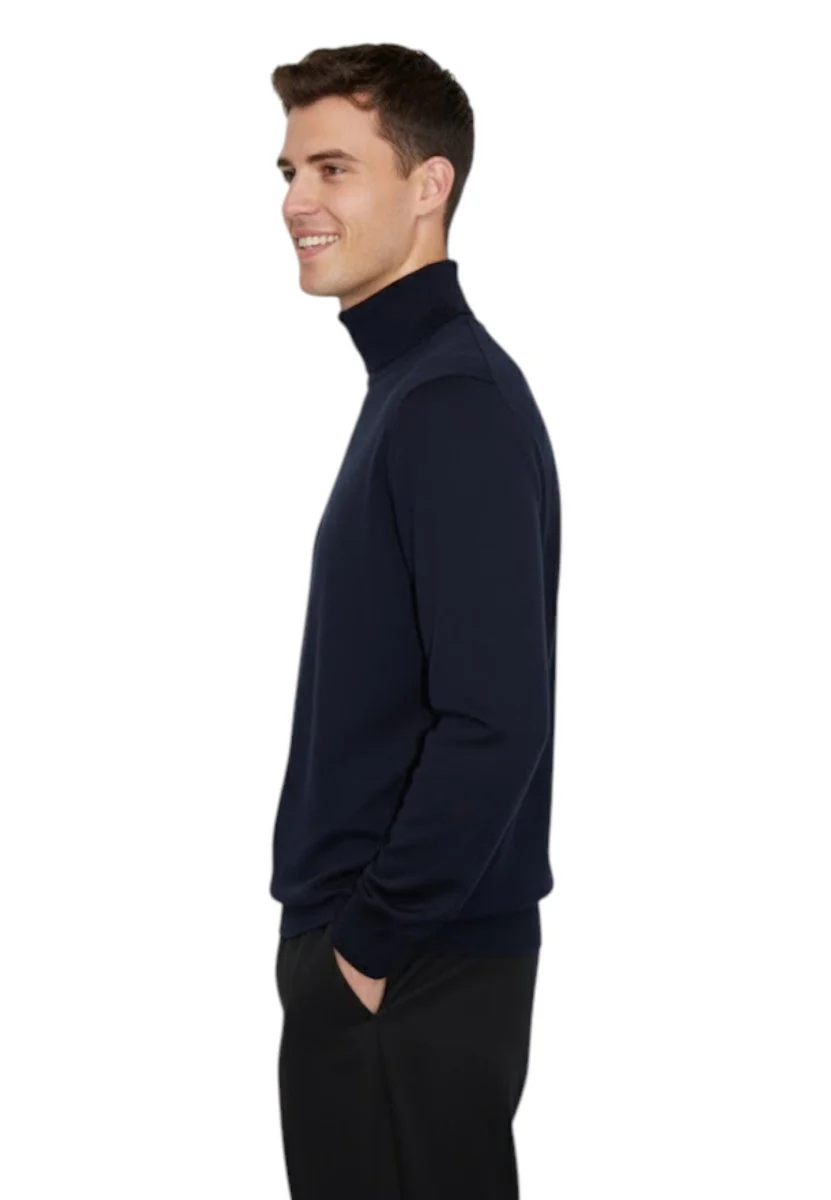 dolcevita rasato calato - 41 blu - immagine 3