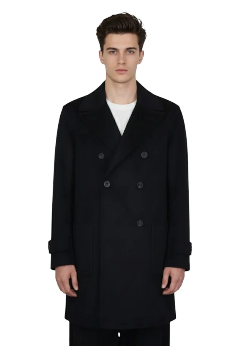 doppio petto lungo regular black - immagine 2