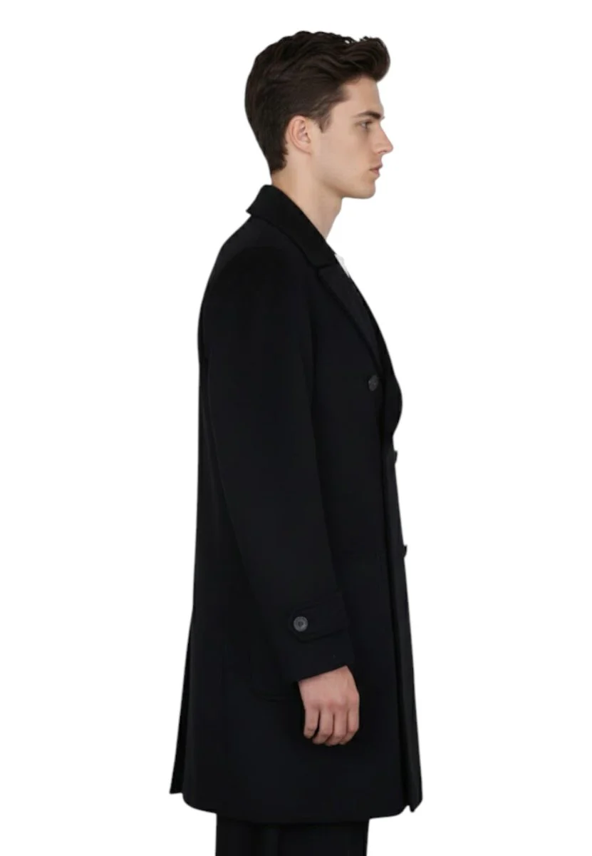 doppio petto lungo regular black - immagine 3