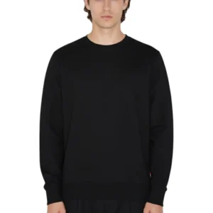 felpa a girocollo garzata - v0021 nero