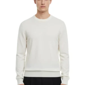 felpa a girocollo in finezza 12 - natural