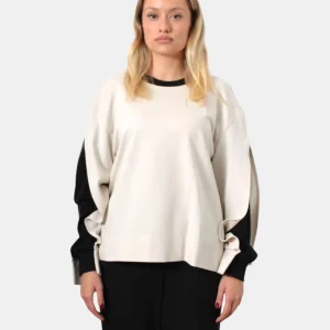 FELPA A GIROCOLLO JIJIL - AVORIO/NERO