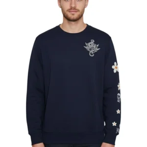 felpa a girocollo navy