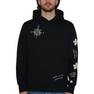 felpa con cappuccio black