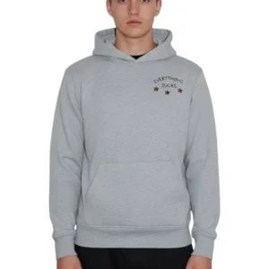 felpa con cappuccio grigio