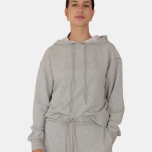 felpa con cappuccio mod. angora - 002 grigio