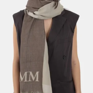 foulard mm max mara mod. corona - 001 grigio chiaro