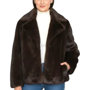 giacca corta a collo aperto - 041 fondente/dark brown