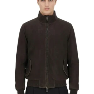 giacca in pelle mod. monet dk rev - marrone/verde