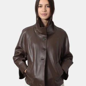 GIACCA IN PELLE MOD. OXFORD ROBERTA - CAFFÈ