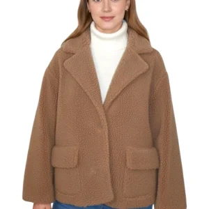 giacca oversize monopetto - 021 biscotto