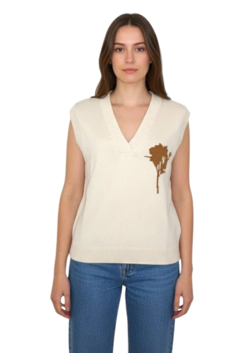 gilet mod. bacio - 001 avorio - immagine 2