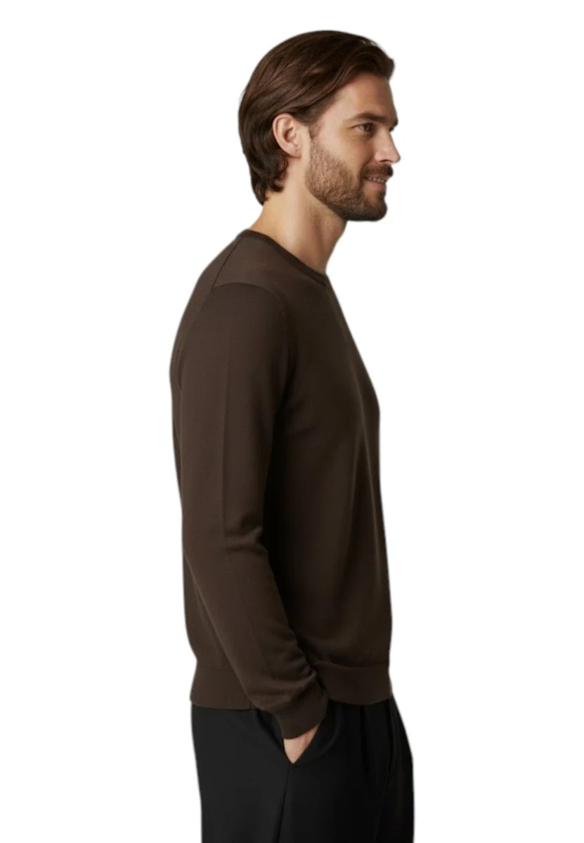 girocollo basico rasato calato - 146 moro - immagine 3