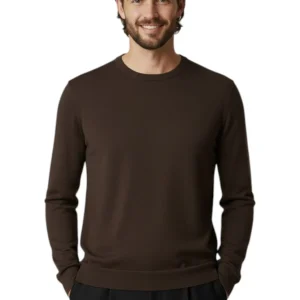 girocollo basico rasato calato - 146 moro