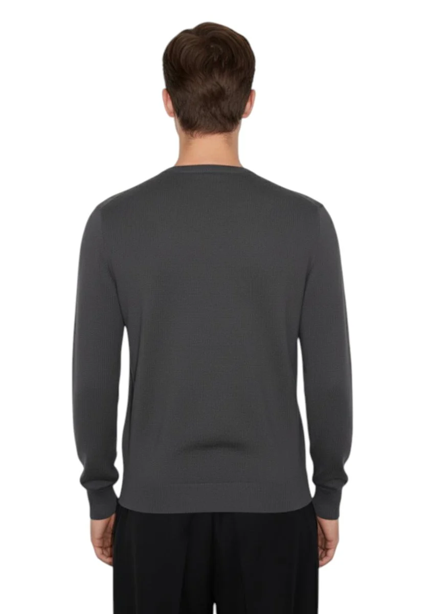 girocollo basico rasato calato - 206 grigio - immagine 4