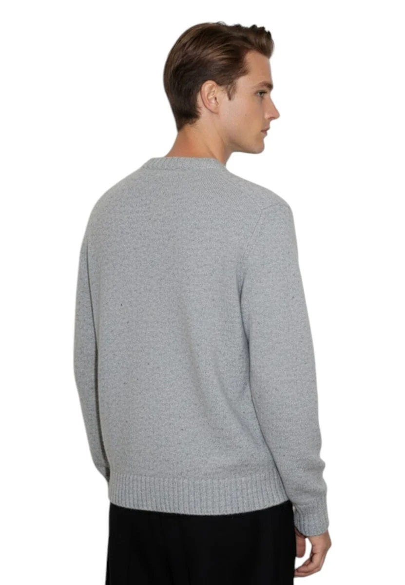 girocollo con disegno - 862 grigio - immagine 4