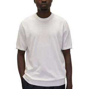 girocollo con profili contrasto -1 bianco/blu