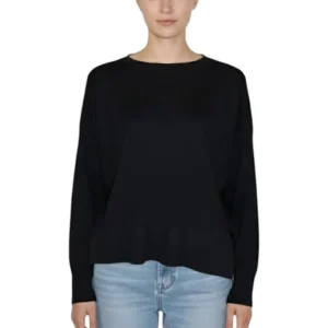 girocollo cropped con spacchi al fondo - 13 nero