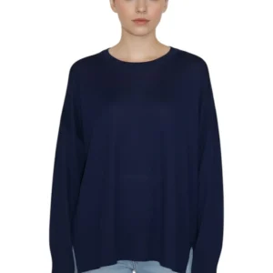 girocollo cropped con spacchi al fondo - 203 marine