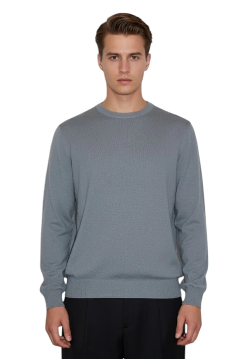 girocollo in finezza 12 - grigio medio