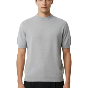 girocollo in piquet - 10 grigio