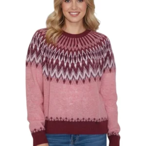 girocollo jacquard cropped - f2331 prugna