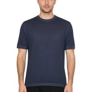 girocollo manica corta - 871 blu