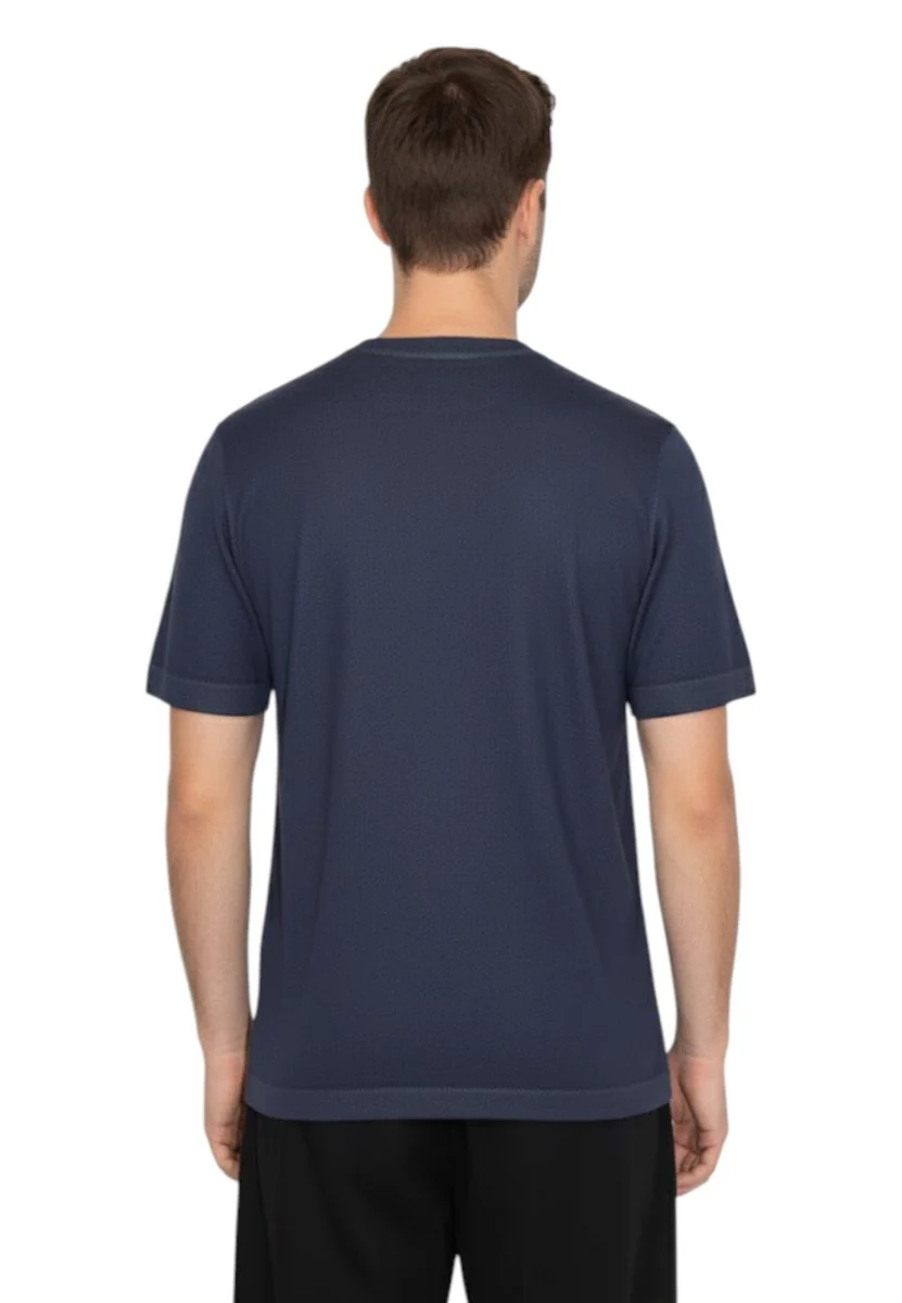 girocollo manica corta - 871 blu - immagine 4