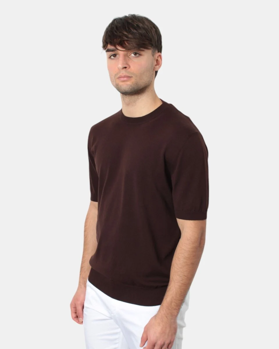 GIROCOLLO MANICA CORTA ALTEA - 39 MARRONE - immagine 3