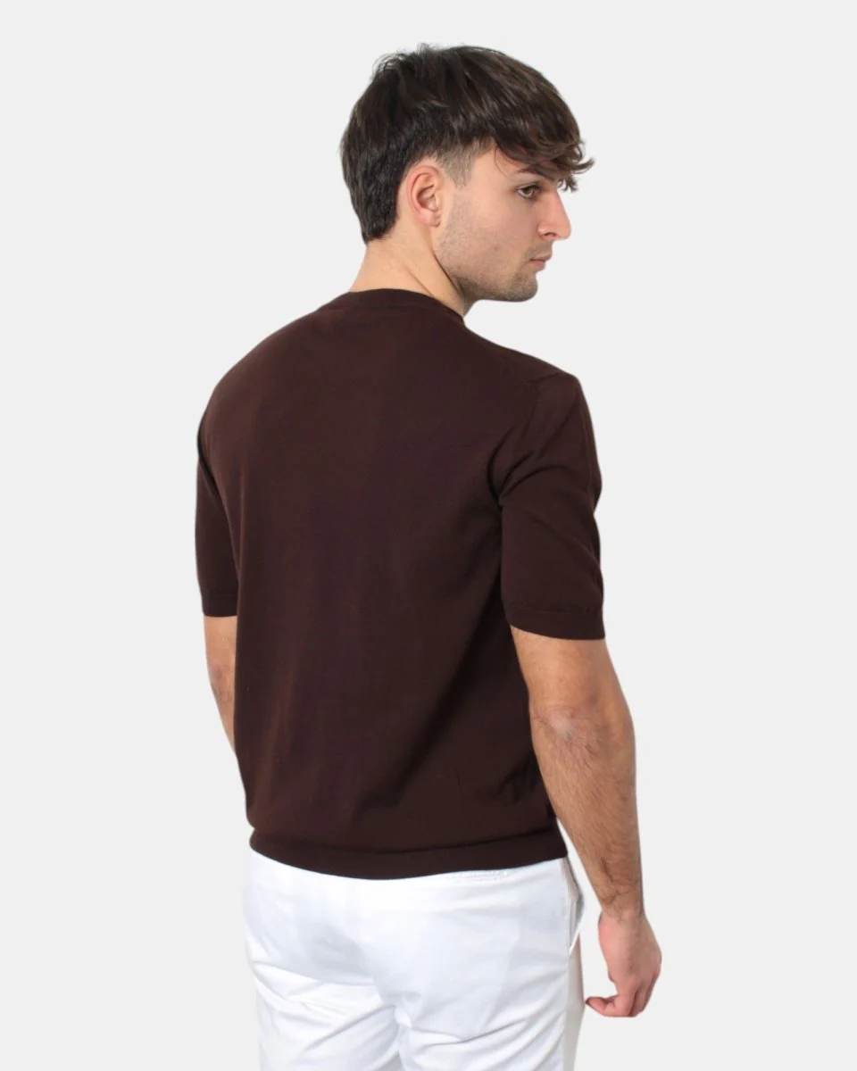 GIROCOLLO MANICA CORTA ALTEA - 39 MARRONE - immagine 4