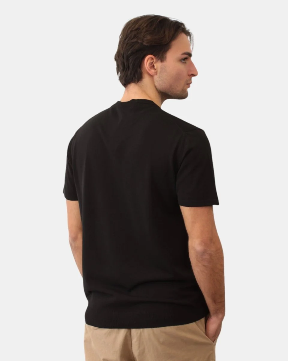 GIROCOLLO MANICA CORTA DANIELE FIESOLI - 0013 NERO - immagine 4