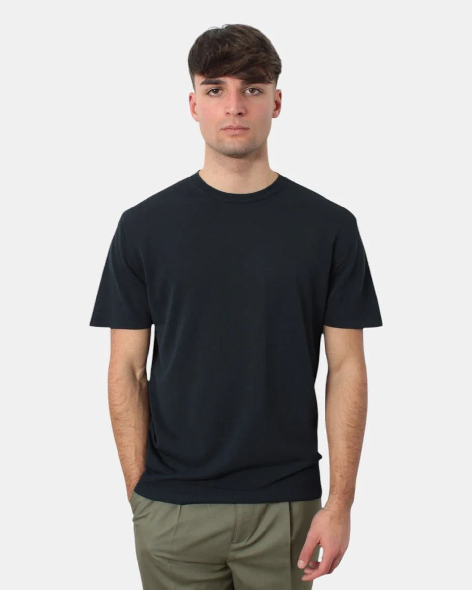 GIROCOLLO MANICA CORTA DANIELE FIESOLI - 0023 NOTTE - immagine 2