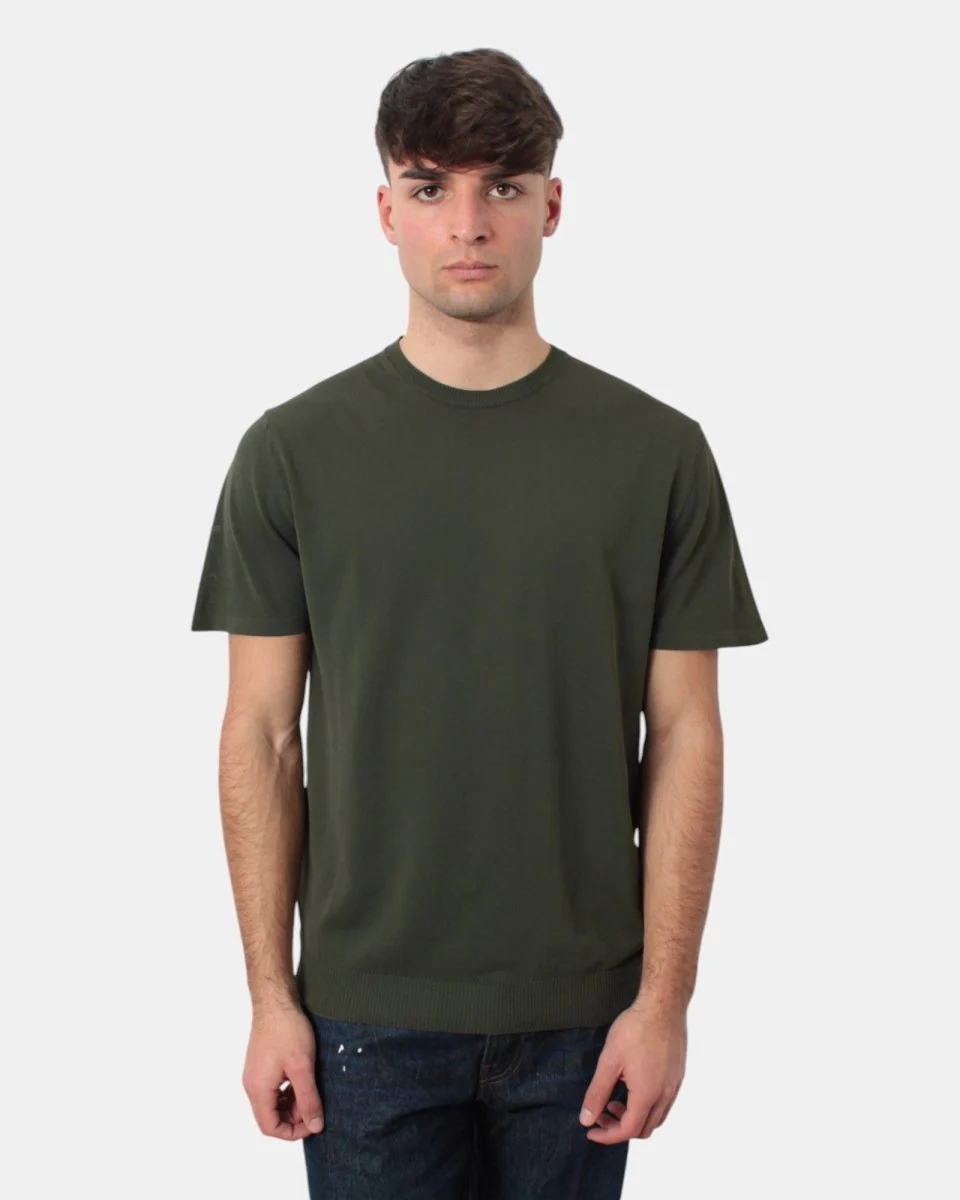 GIROCOLLO MANICA CORTA DANIELE FIESOLI - 0041 MILITARE - immagine 5