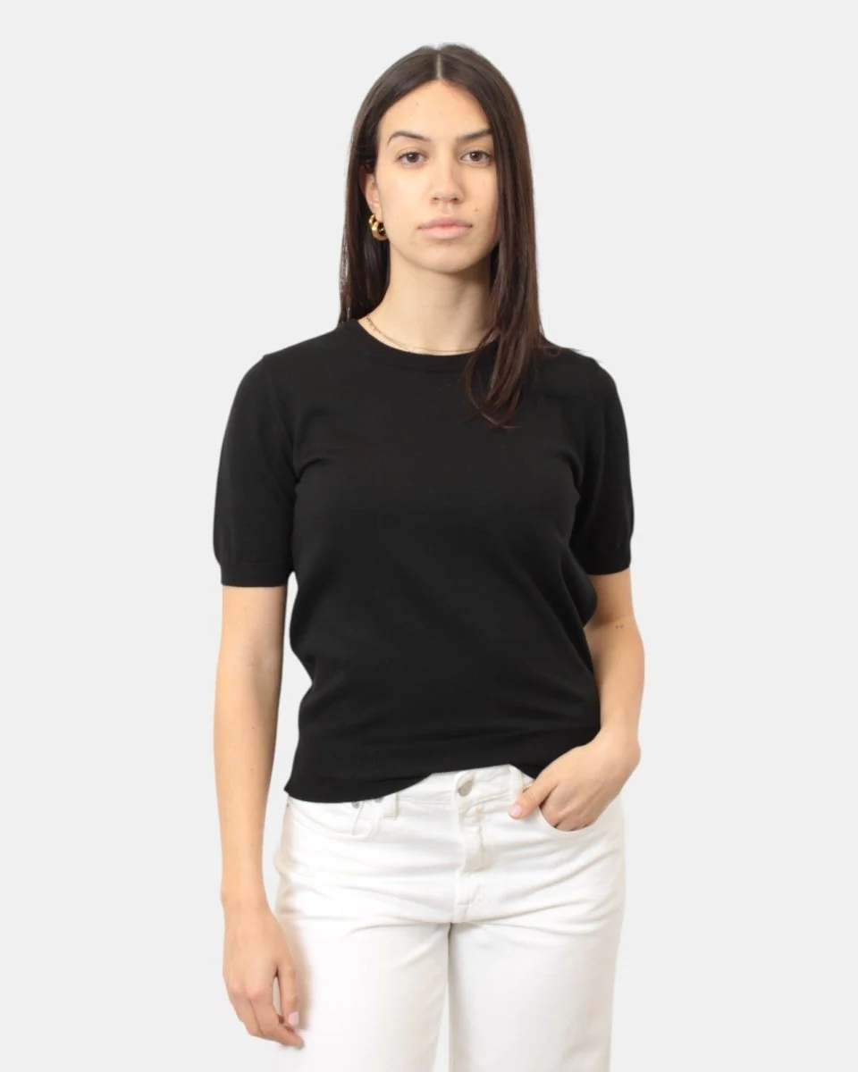 GIROCOLLO MANICA CORTA HEKLA & CO - NERO