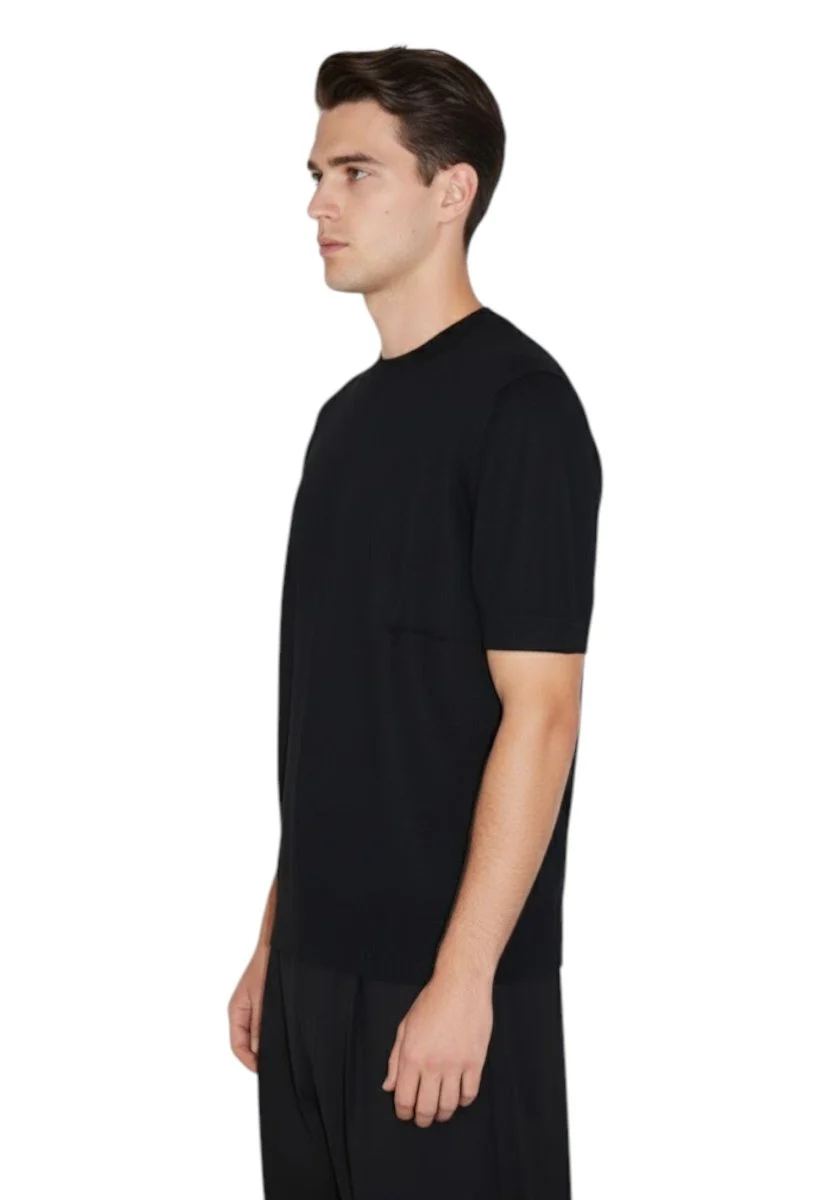 girocollo manica corta - nero - immagine 3