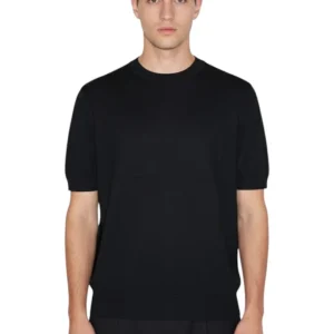 girocollo manica corta - nero