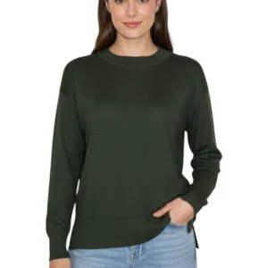 girocollo merinos over - 105222 muschio