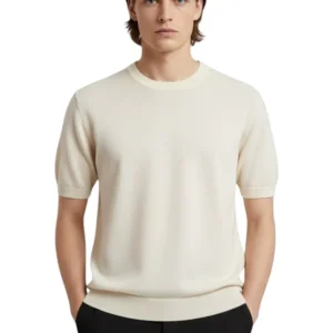 girocollo mezza manica rasato calato - 101 avorio