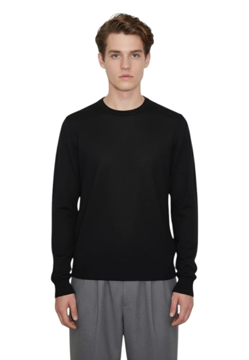 girocollo rasato - 13 nero - immagine 2