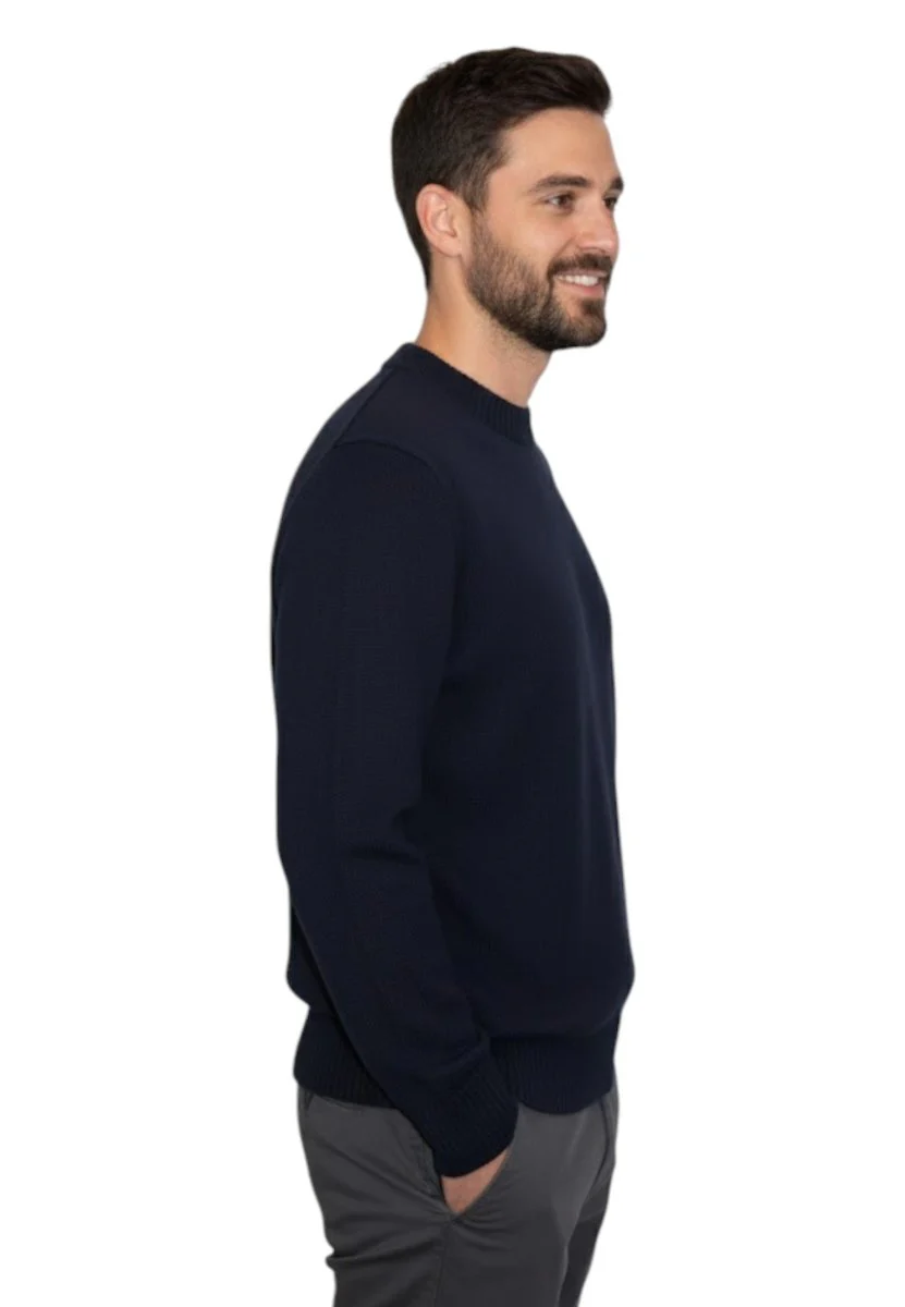 girocollo rasato calato - 20 navy - immagine 3