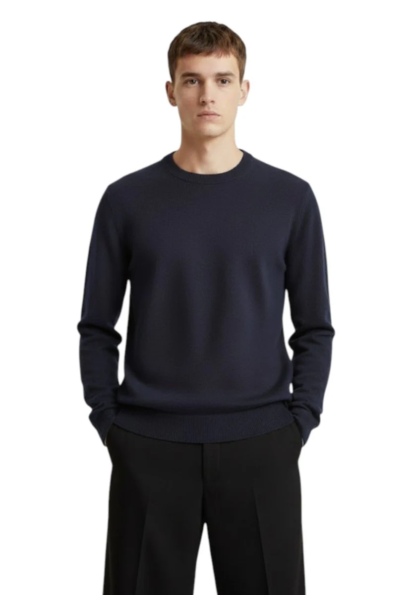 girocollo rasato calato - 20 navy - immagine 2