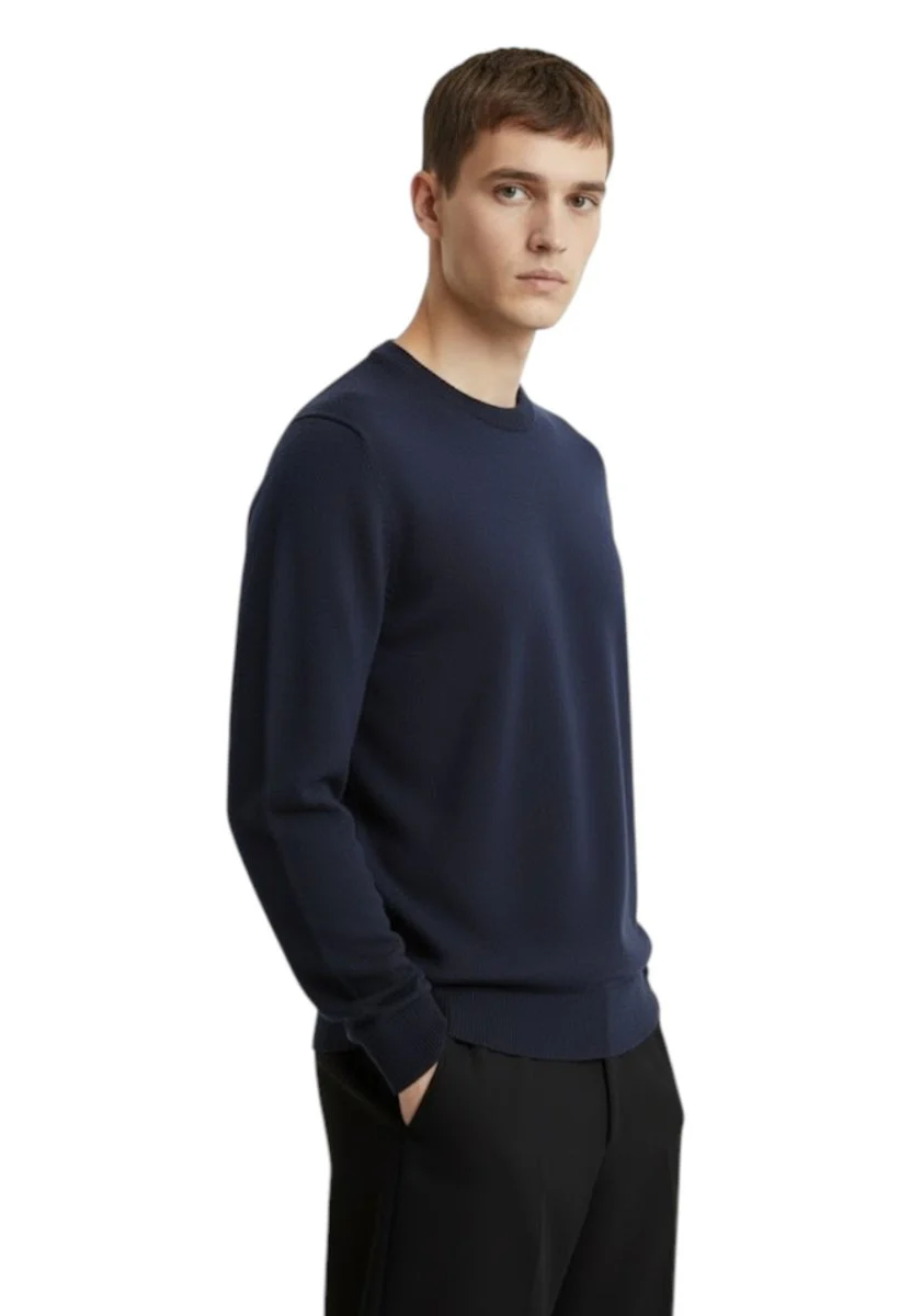 girocollo rasato calato - 20 navy - immagine 3